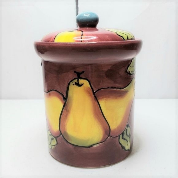 Lillian Vernon Other - *SOLD* Lillian Vernon Pear Theme Small Ceramic Cookie Jar